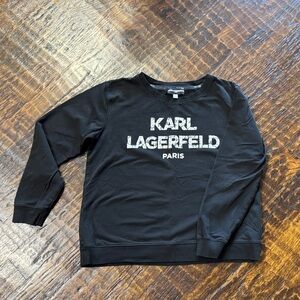 Karl Lagerfeld Black Logo lightweight sweatshirt